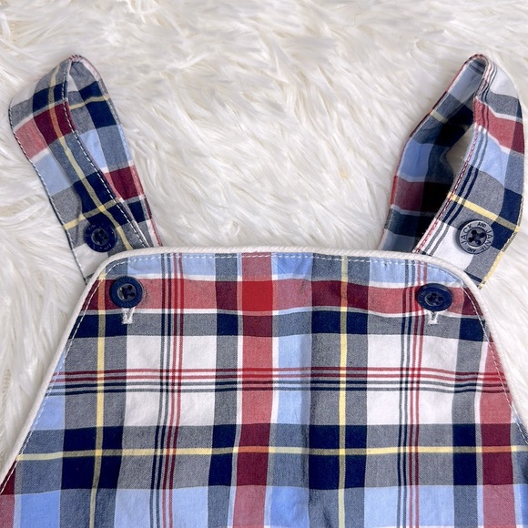 Janie and Jack Baby Boys Plaid Romper 18-24M - Picture 3 of 5